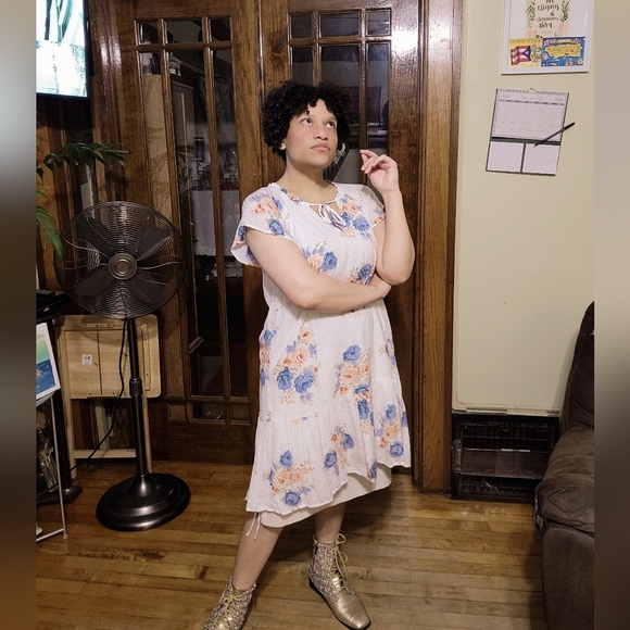 Multicolor Midi Flower Dress - Picture 1 of 7